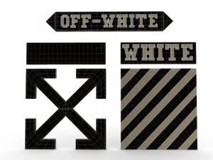off white logo 3D Model
