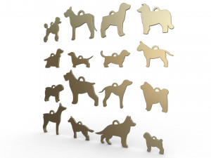 dogs medallion 3D 模型