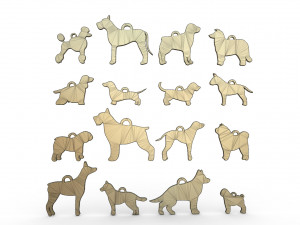 dogs medallion 3D 模型
