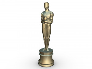 oscar figure low poly 3d print model 3D Print Model