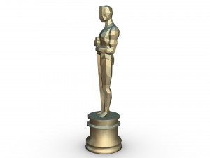 oscar figure low poly 3d print model 3D Print Model