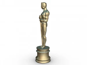 oscar figure low poly 3d print model 3D Print Model