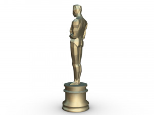 oscar figure low poly 3d print model 3D Print Model