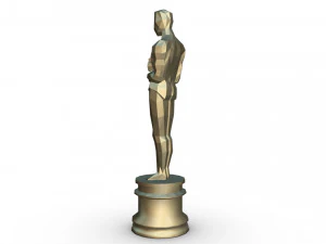 oscar figure low poly 3d print model 3D Print Model