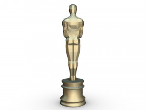 oscar figure low poly 3d print model 3D Print Model