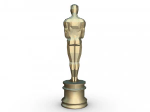 oscar figure low poly 3d print model 3D Print Model