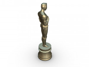 oscar figure low poly 3d print model 3D Print Model