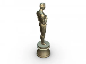 oscar figure low poly 3d print model 3D Print Model