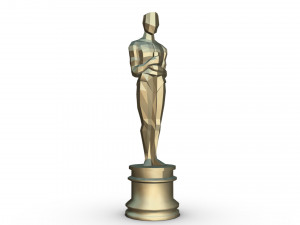 oscar figure low poly 3d print model 3D Print Model