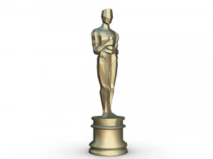 oscar figure low poly 3d print model 3D Print Model