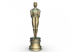 oscar figure low poly 3d print model 3D Print Model