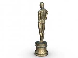 oscar figure low poly 3d print model 3D Print Model