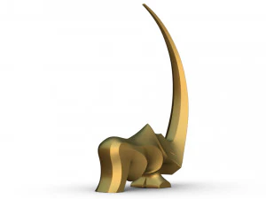 Nashorn-Skulptur 3D Druckmodell