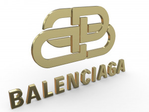 balenciaga logo Modelo 3D