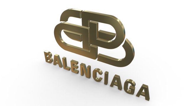 balenciaga logo 3D Model in Clothing 3DExport