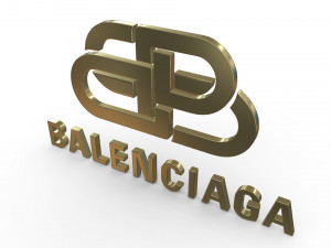 balenciaga logo Modelo 3D