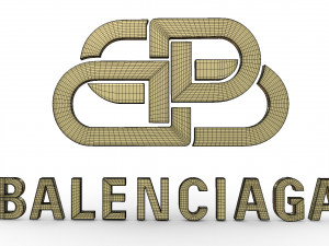 balenciaga logo Modelo 3D