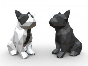 Figur einer franz&ouml;sischen Bulldogge 3D Druckmodell