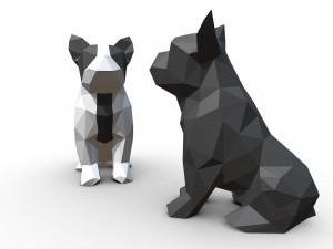 french bulldog figure 3D-printmodel