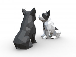 french bulldog figure 3D-printmodel