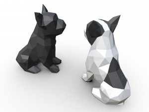 french bulldog figure 3D-printmodel
