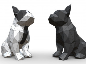 french bulldog figure 3D-printmodel