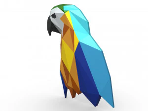 앵무새 그림 3D 프린트 모델