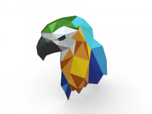 앵무새 그림 3D 프린트 모델