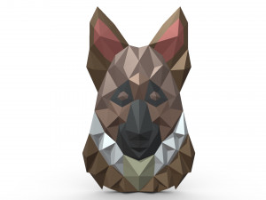 german shepherd figure 3Dプリントモデル