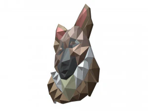 german shepherd figure 3D Print Model