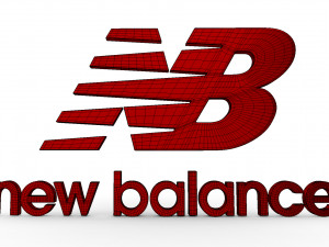 new balance logo Model 3D