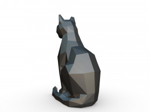 cat sitting figure Modèles 3D en vedette