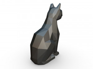 cat sitting figure Modèles 3D en vedette