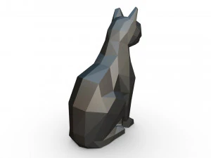 Katze sitzende Figur 3D Druckmodell