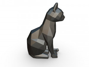 cat sitting figure Modèles 3D en vedette