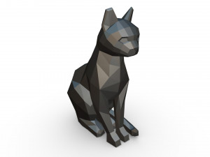 cat sitting figure Modèles 3D en vedette