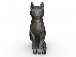 cat sitting figure Modèles 3D en vedette