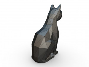 cat sitting figure Modèles 3D en vedette