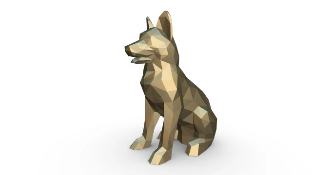 german shepherd figure 2 3D Print Model .c4d .max .obj .3ds .fbx .stl .blend