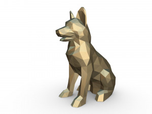 german shepherd figure 2 3Dプリントモデル
