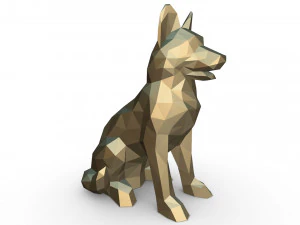 german shepherd figure 2 3D Print Model