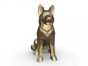 german shepherd figure 2 3D Print Model
