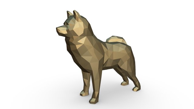 akita inu figure 3Dプリントモデル .c4d .max .obj .3ds .fbx .stl .blend 