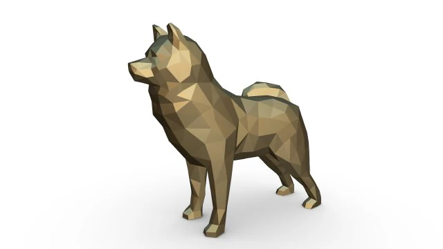 akita inu figure 3D Print Model .c4d .max .obj .3ds .fbx .stl .blend 