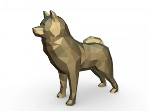 Akita Inu Figur 3D Druckmodell