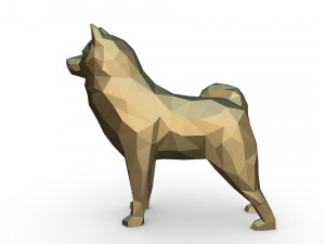 akita inu figure 3Dプリントモデル