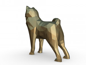 akita inu figure 3Dプリントモデル