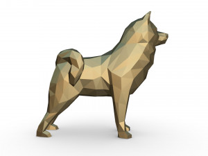 akita inu figure 3Dプリントモデル