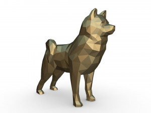 akita inu figure 3Dプリントモデル