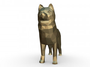 akita inu figure 3Dプリントモデル